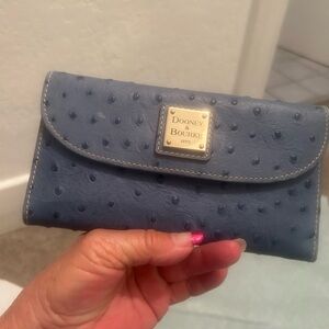 Dooney & Bourke Slate Blue Ostrich Wallet
